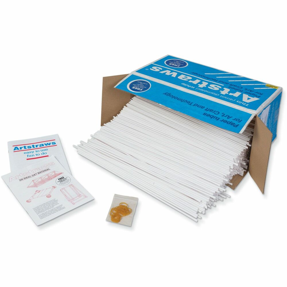Image of Pacon Art Straws Classpack, 1800/BX, White