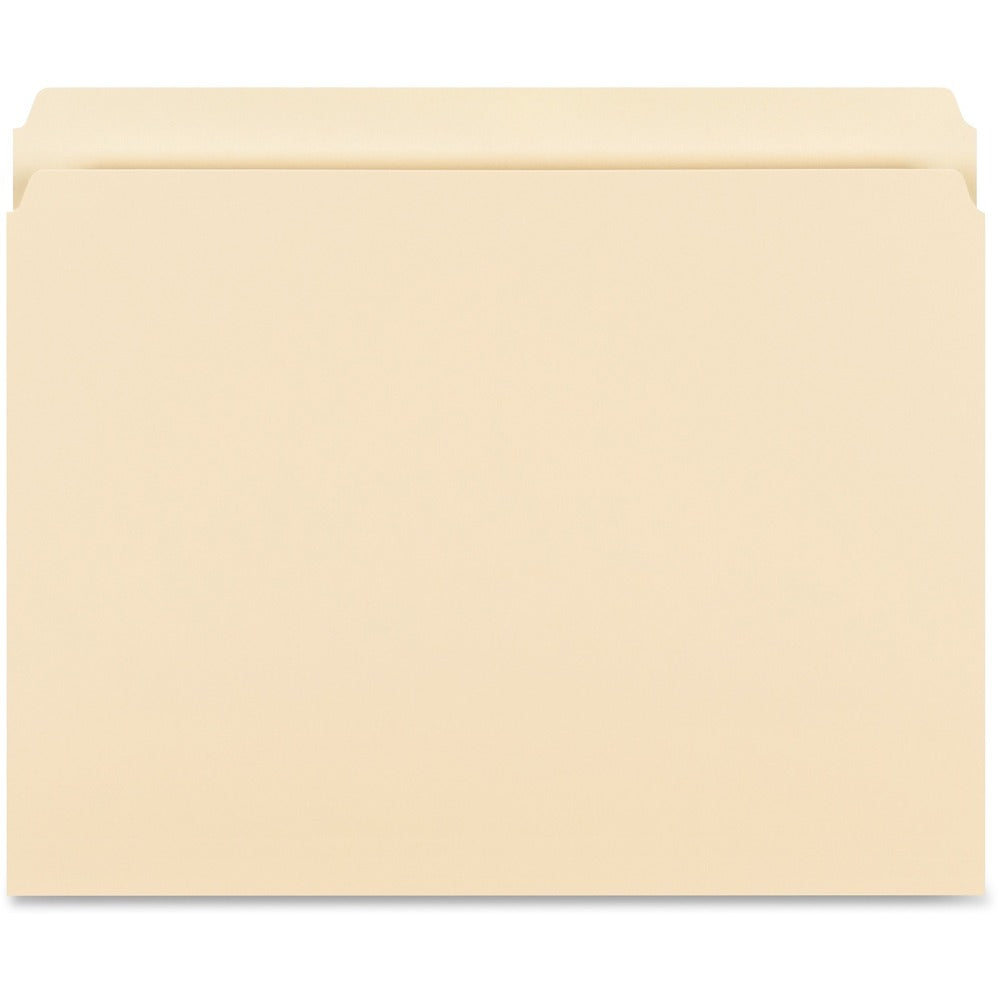 Image of Business Source File Folders, Straight Cut, 14pt, Ltr, 50/BX, Manila