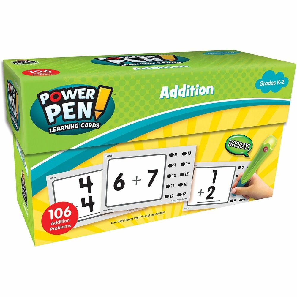 Image of Teacher Created Resources Cards, Addition,53 Cards,5-1/4"Wx2-1/4"Lx8-3/5"H,MI