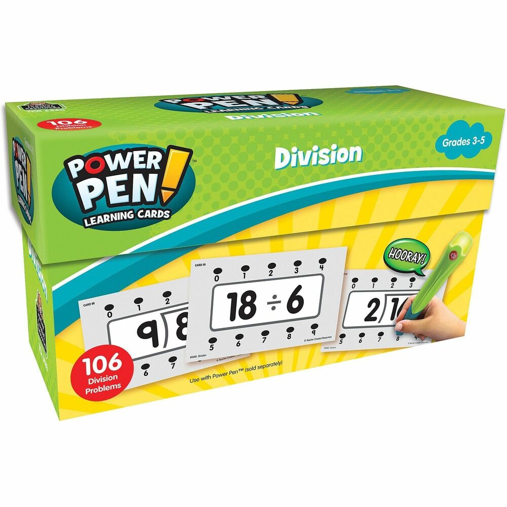 Image of Teacher Created Resources Cards, Division, 5-1/4"Wx2-1/4"Lx8-3/5"H, MI