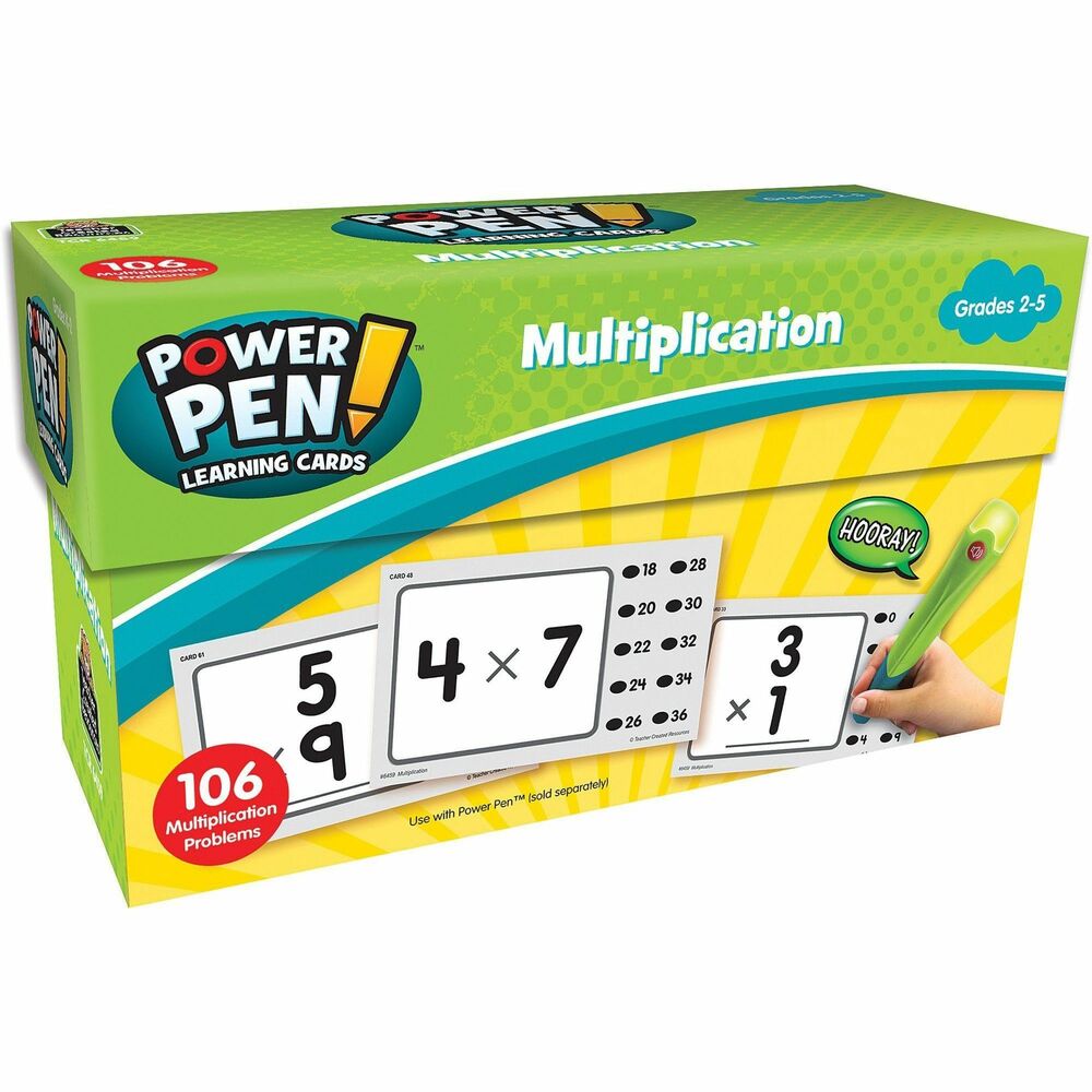 Image of Teacher Created Resources Cards, Multiplication, 5-1/4"Wx2-1/4"Lx8-3/5"H, MI