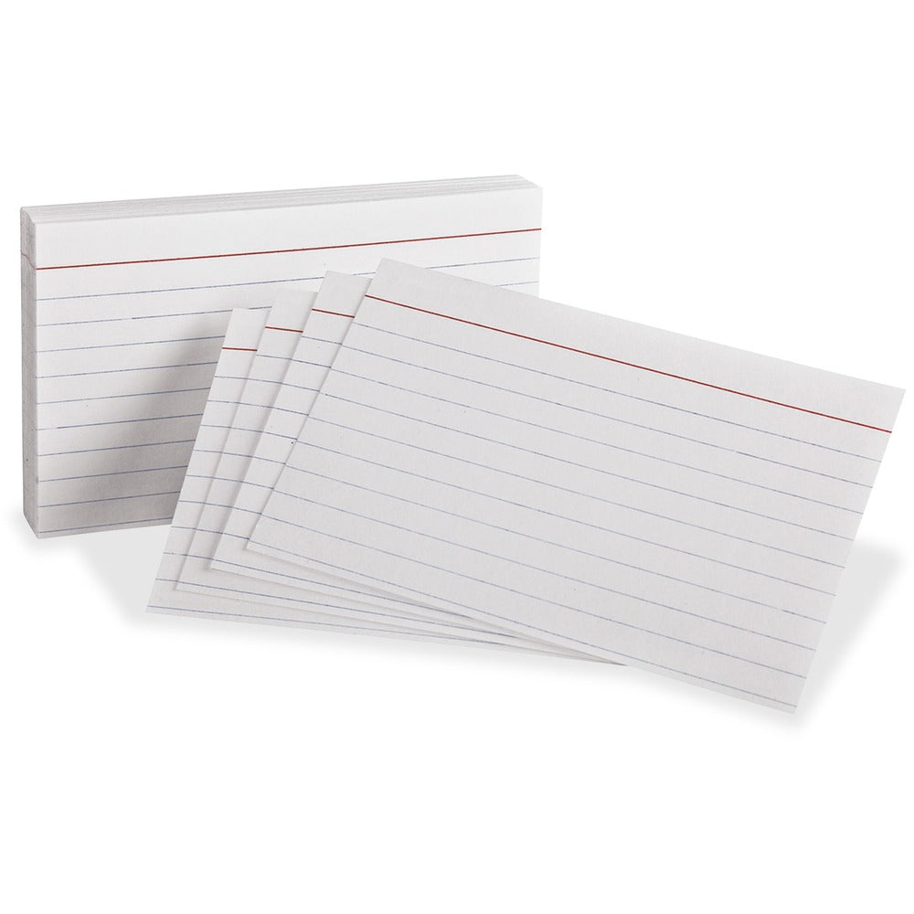 Image of Oxford Index Cards, Ruled Front, 3"x5", 300/PK, White