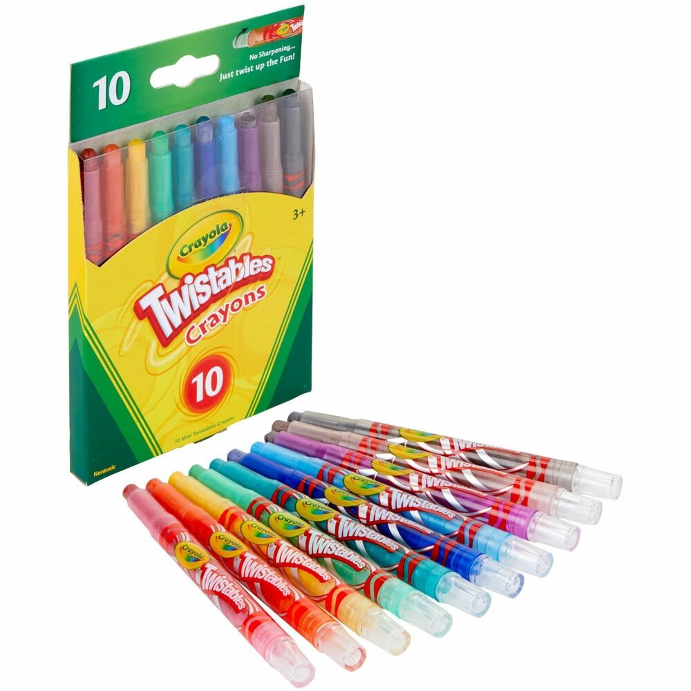 Image of Crayola Crayons, Mini, Twistables, 10/ST, AST