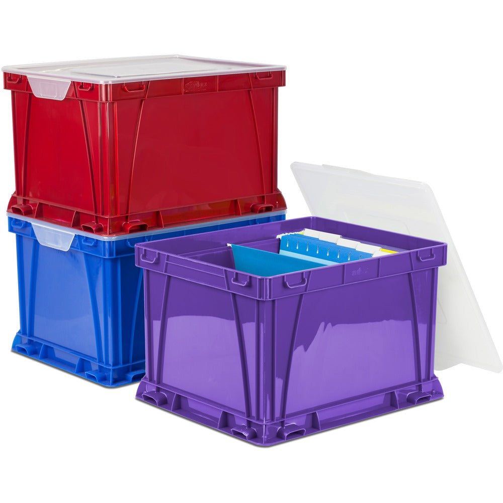 Image of Storex Industries Corporation Storage Cubes, Plastic, 14-1/4"x17-14"x10-1/2", 3/ST, AST