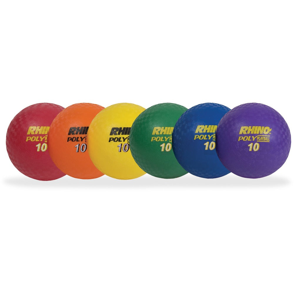 Image of Champion Sports Poly Playground Ball Set, 10", 6/ST, Ast