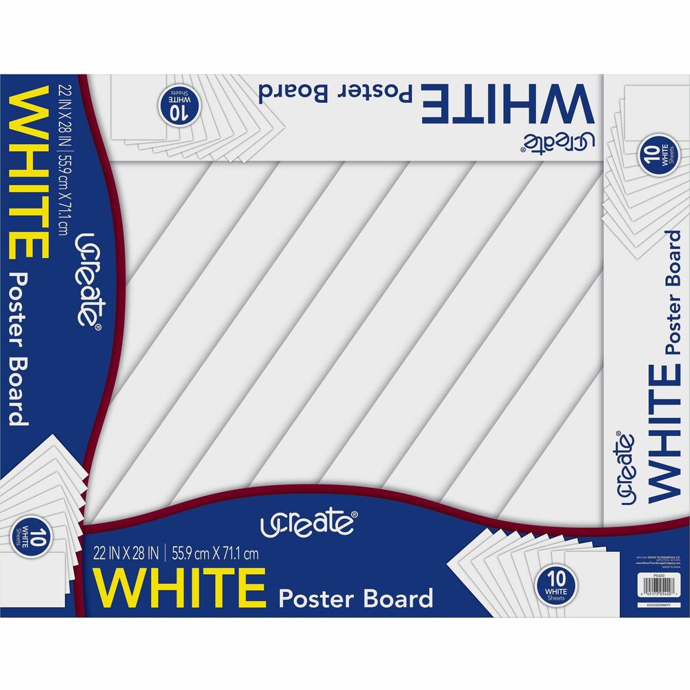Image of Pacon Poster Board, 22"x28", 10SH/PK, White