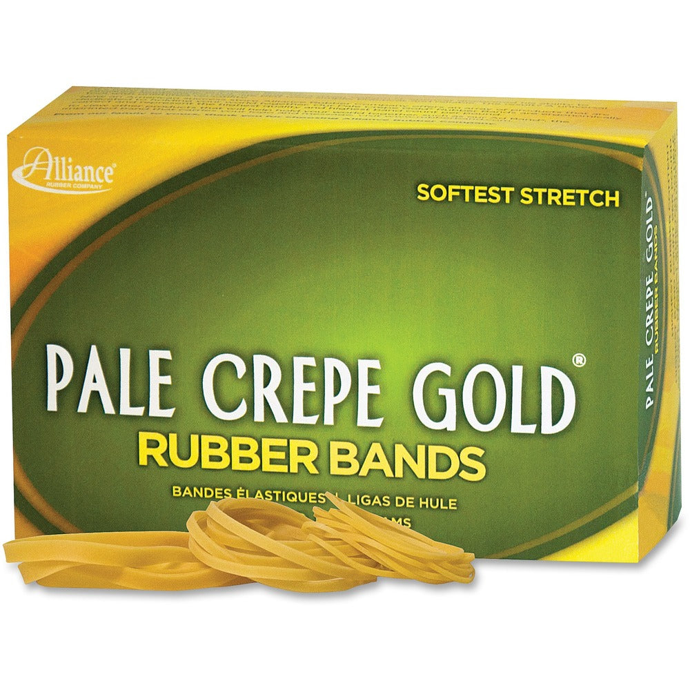 Image of Alliance Rubber Company Rubber Bands, No.54, 1lb, Pale Crepe Gold