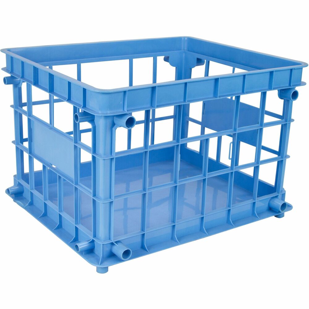 Image of Storex Industries Corporation Standard Crate, 14-1/4"x17-1/4"x11", 3/ST, Bright/Assorted