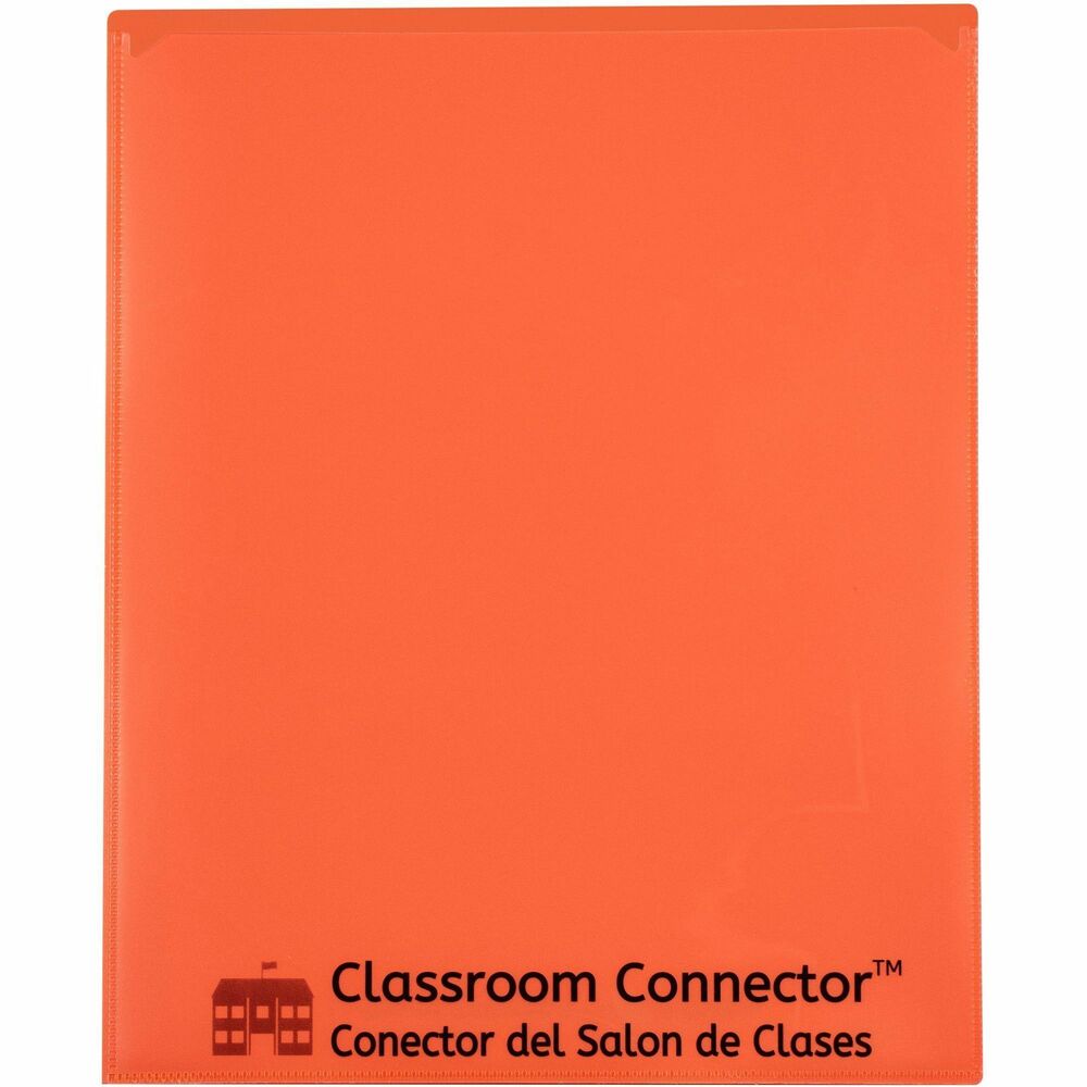 Image of C-Line Folder, 2-Pocket, Poly, 50-Sht Cap, Letter, 25/BX, Orange