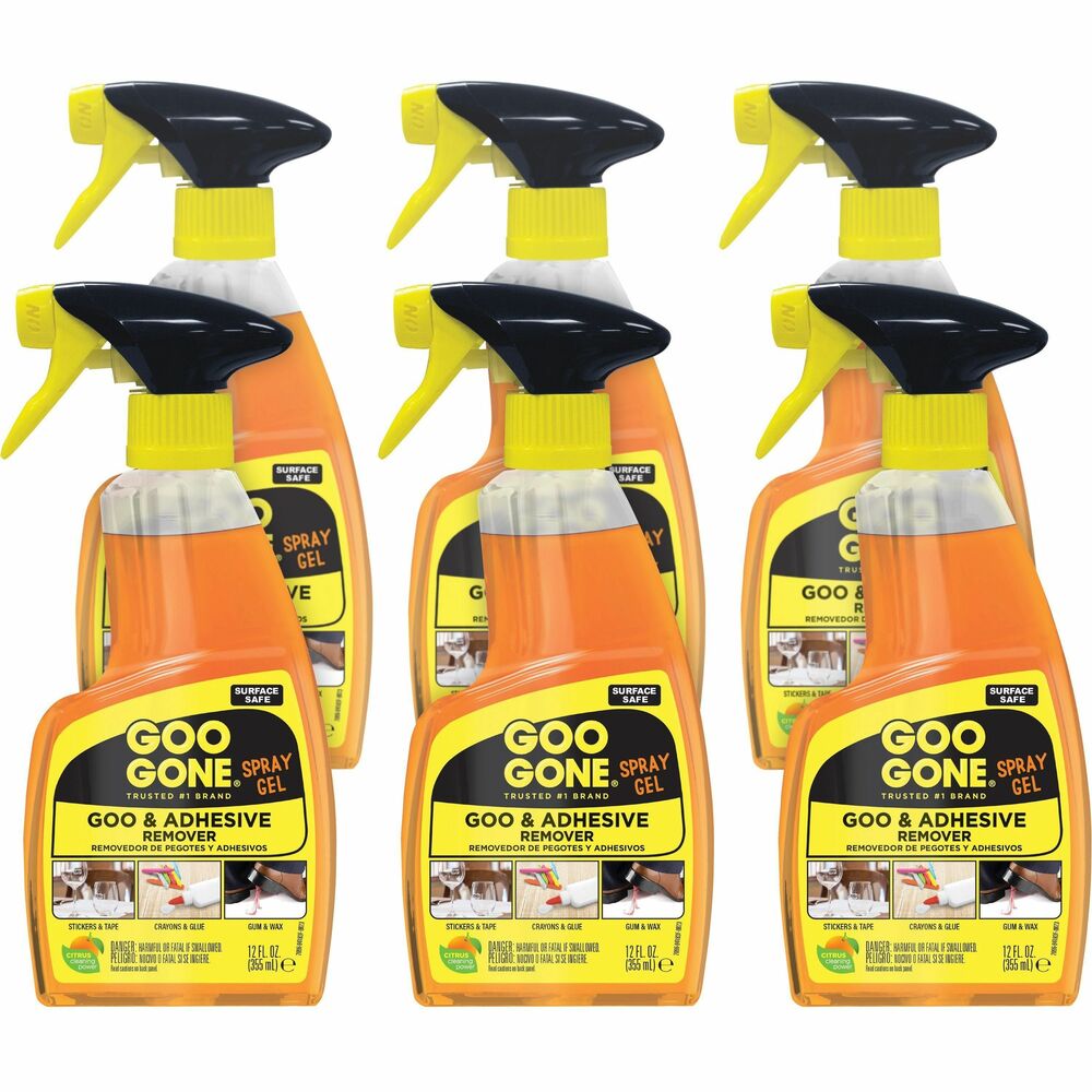 Image of Weiman Products Goo Gone Spray Gel, 12oz., 6/CT, Orange