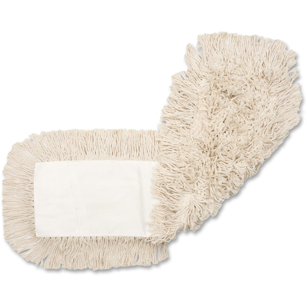 Image of Genuine Joe Dust Mop Refill, Cotton, Launderable, 24"x5", Natural