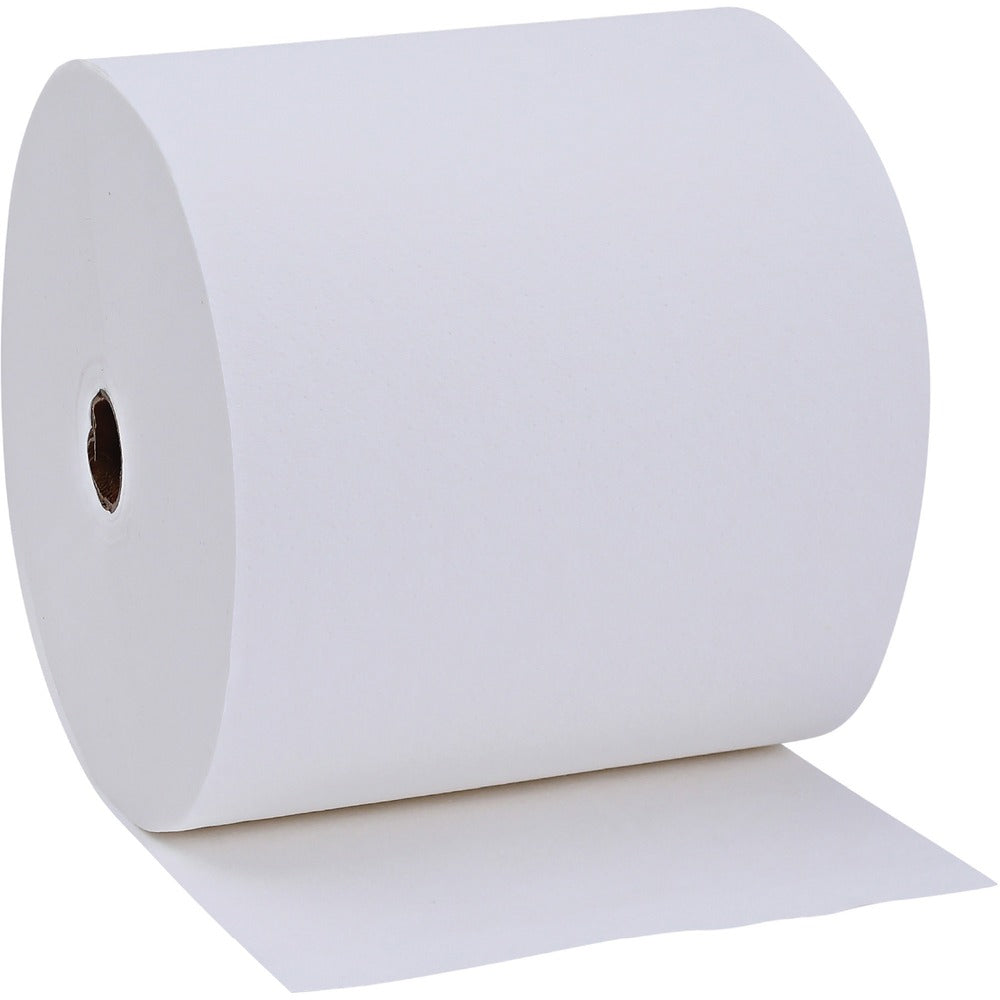 Image of Genuine Joe Hardwound Roll Towels, 1-Ply, 6RL/CT, White