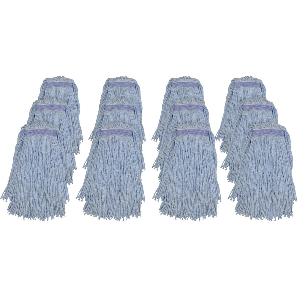Image of Genuine Joe Blended Colored Yarn Mop, No.24, 12EA/CT, Blue