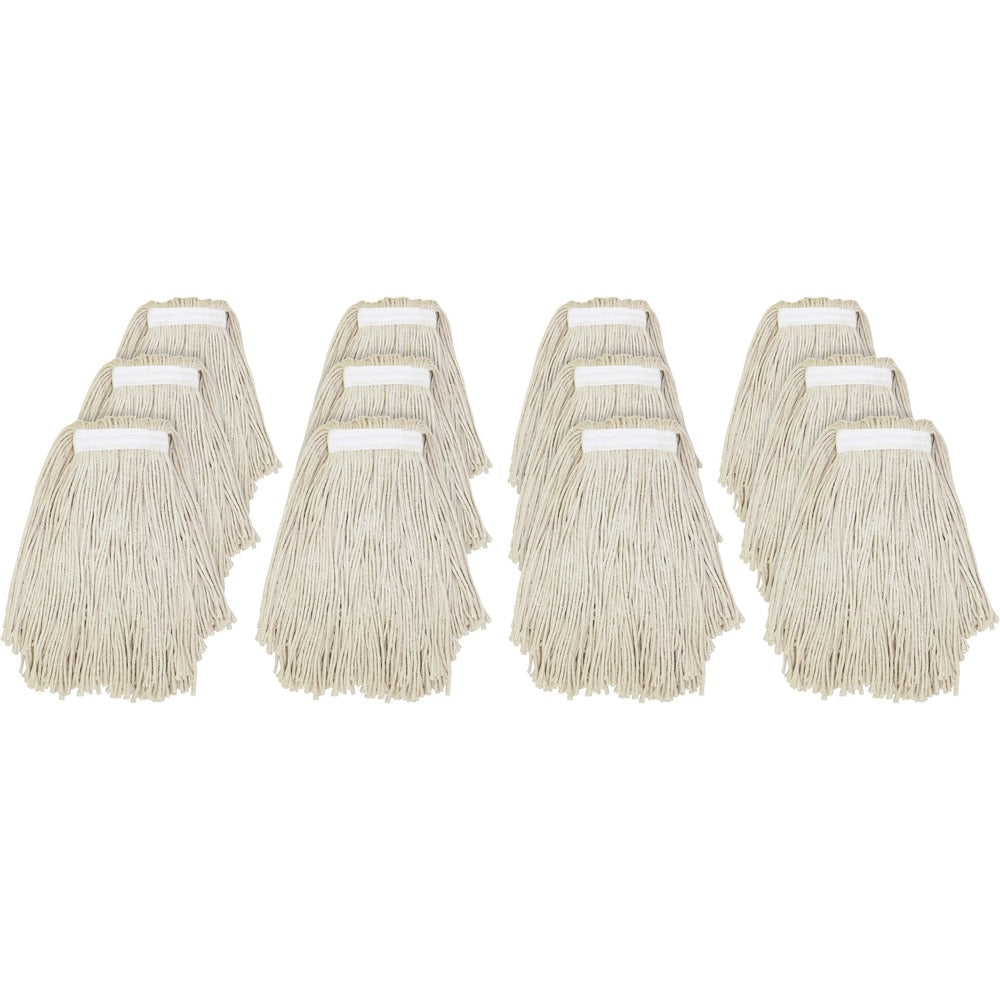 Image of Genuine Joe Cut End Cotton Wet Mop, No. 24, 12/CT, Natural
