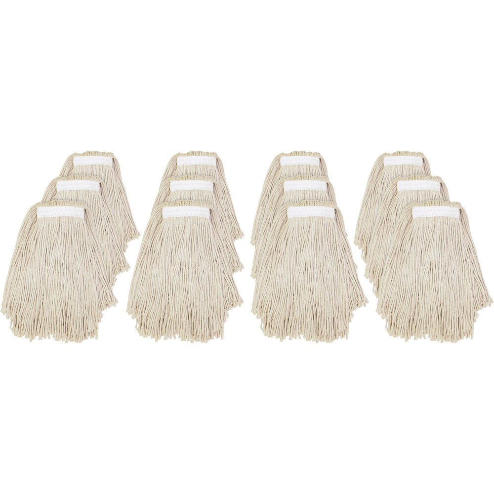 Image of Genuine Joe Mophead, 4-Ply, Narrow Band, Cut End, 20 oz, 12/CT, Natural