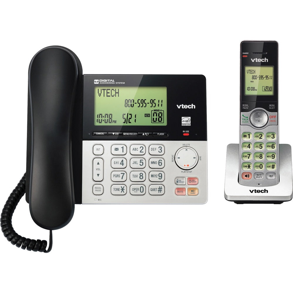 Image of Vtech Phone System, Corded/Cordless, Full Duplex, DECT 6.0, Multi