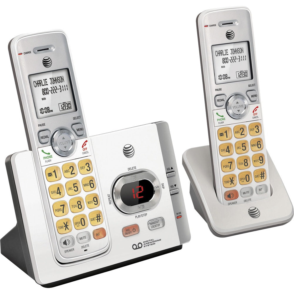 Image of AT&T Cordless Phone, w/3 Handsets, 6-4/5"x3-2/5"x5-3/5", White
