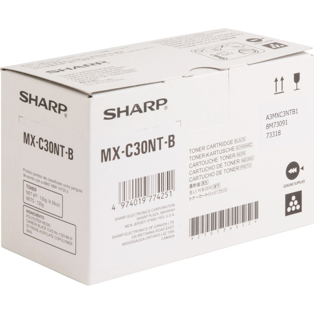 Image of Sharp Toner Cartridge, f/ MX-C300, 6000 Page Yield, BK