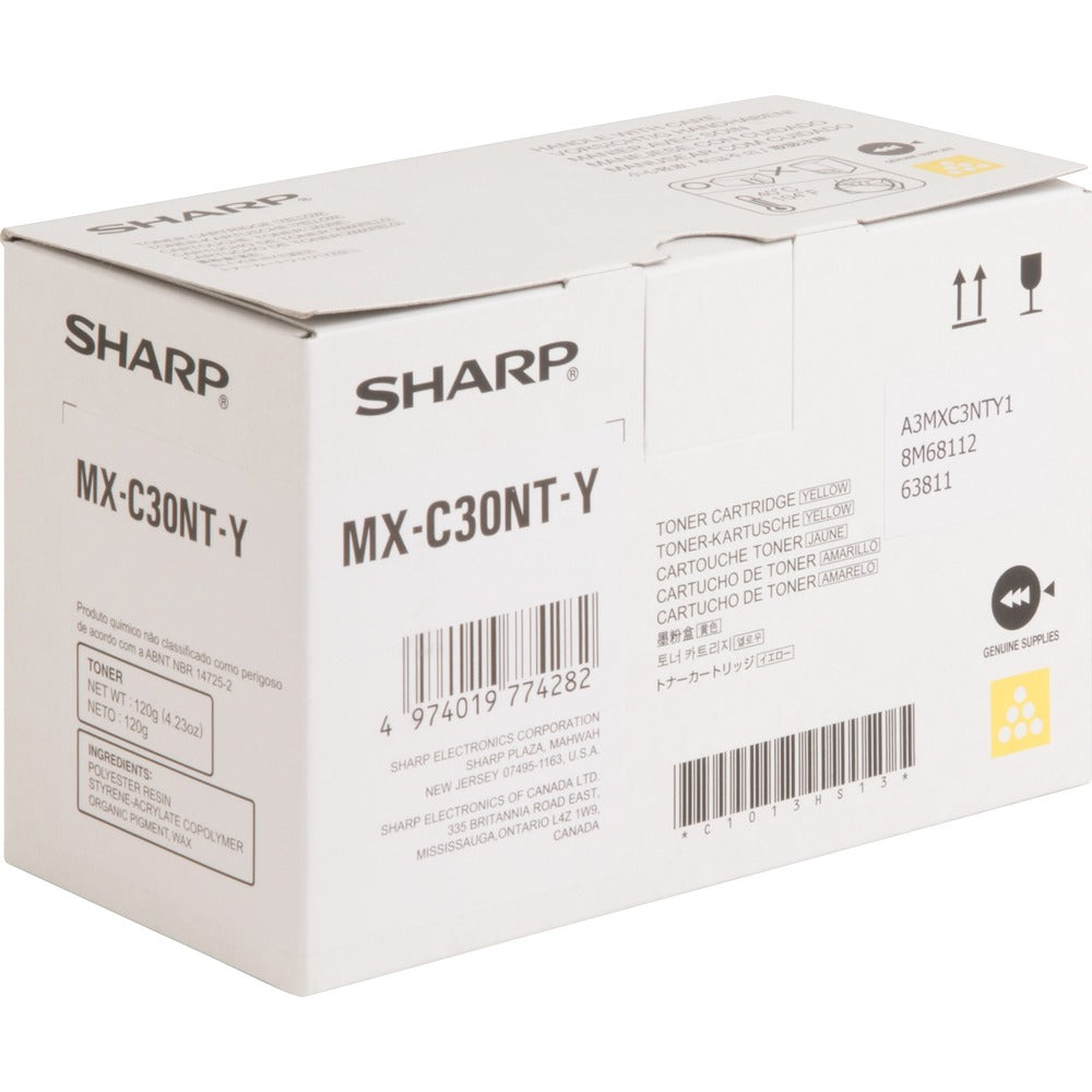 Image of Sharp Toner Cartridge, f/ MX-C300, 6000 Page Yield, YW