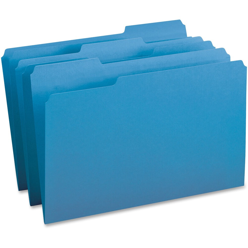 Image of Business Source File Folders,1/3-Cut Tabs, Legal-size, 100/BX, BE