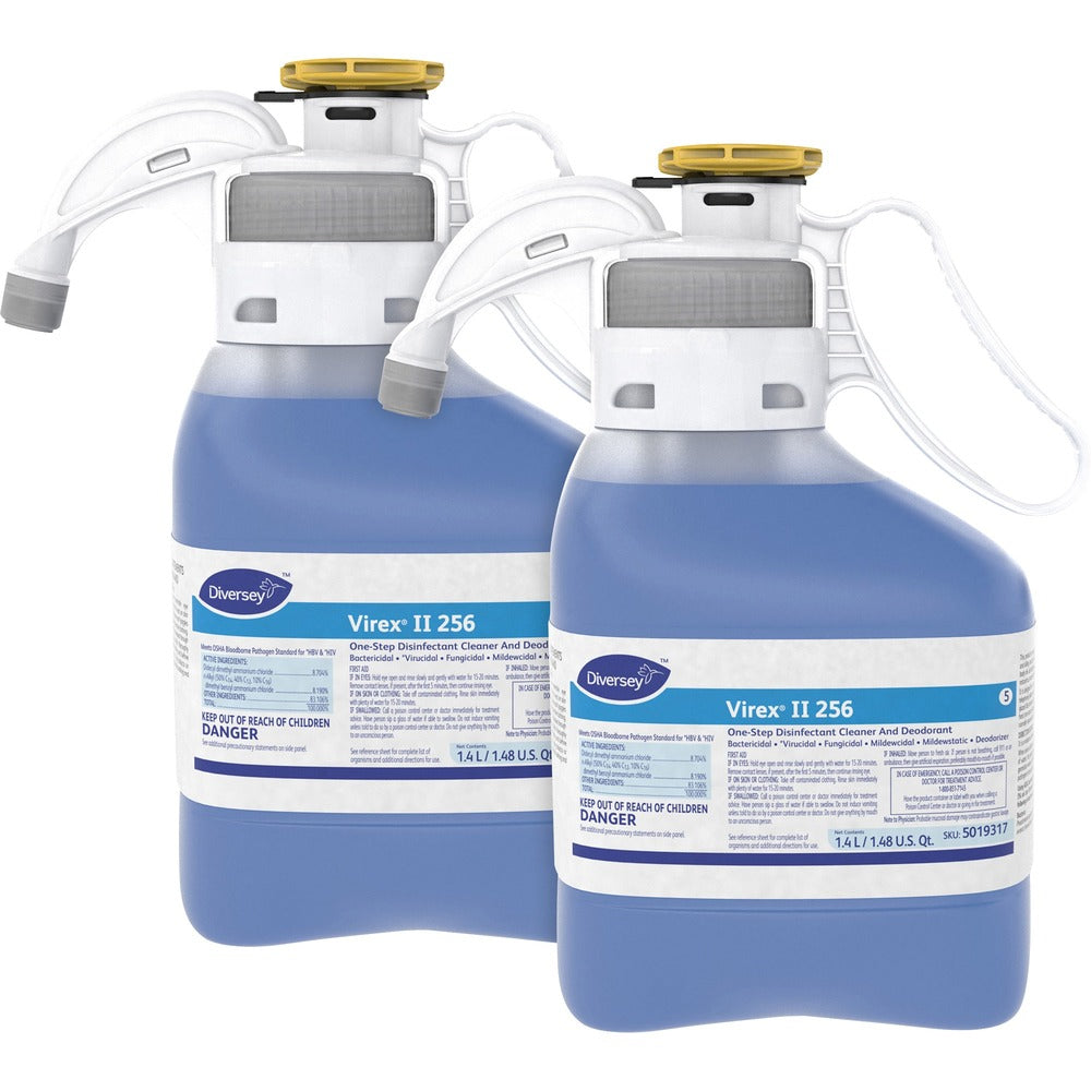 Image of Diversey Care Disinfectant Cleaner, Minty Scent, 1.4L, 2/CT, Blue