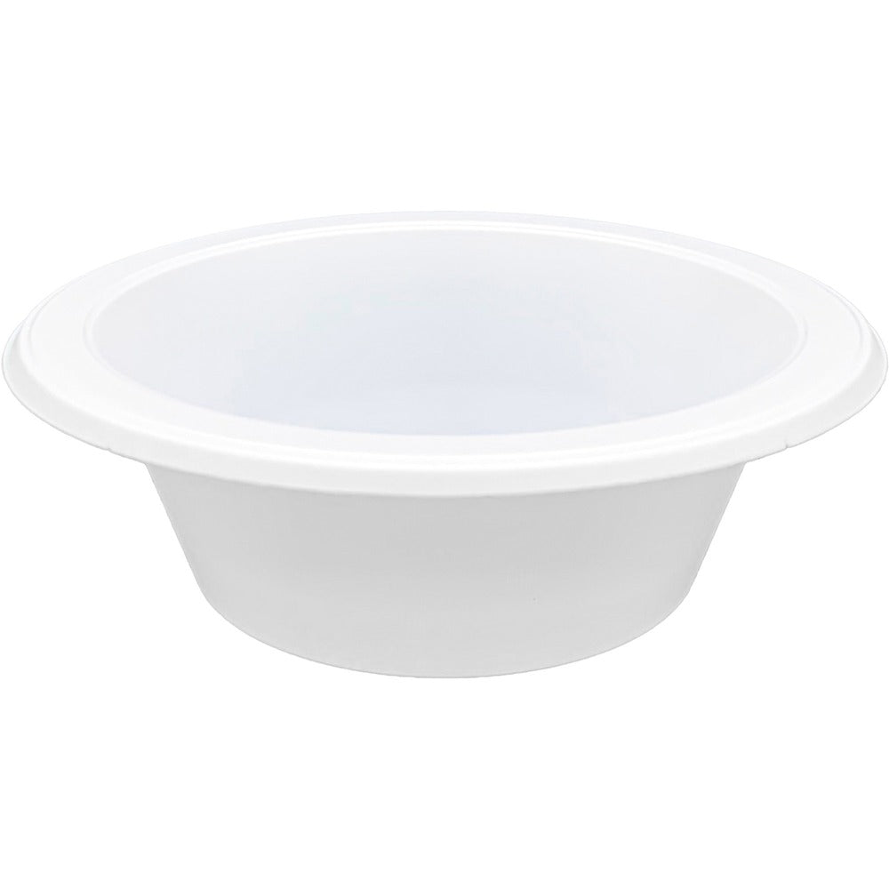 Image of Genuine Joe Bowls, Plastic, 12oz, 125/PK, 8PK/CT, White