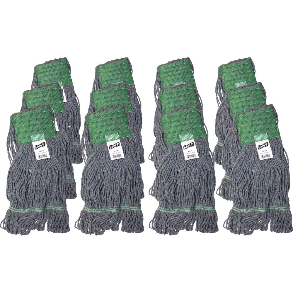 Image of Genuine Joe Earth Mop Mophead Refill, Medium, 12/CT, Blue
