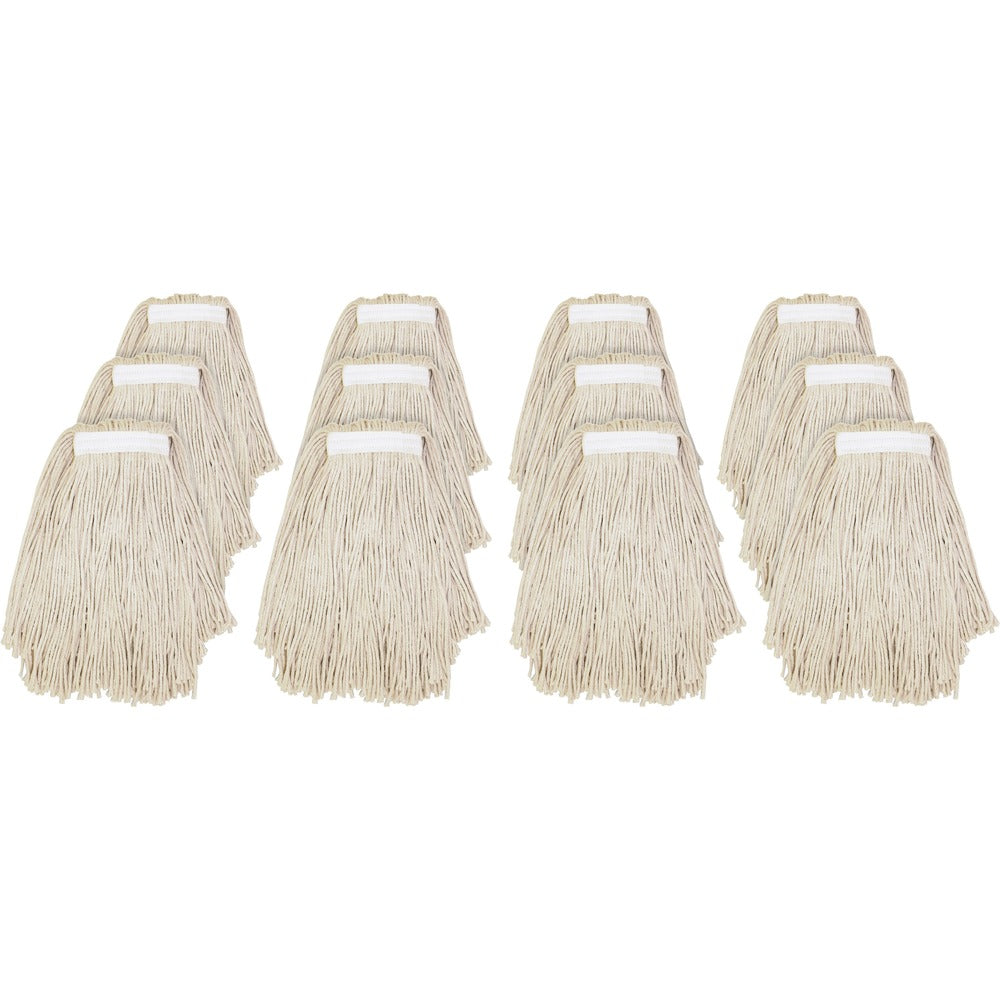 Image of Genuine Joe Cut End Cotton Mop, No.16, 12/CT, Natural