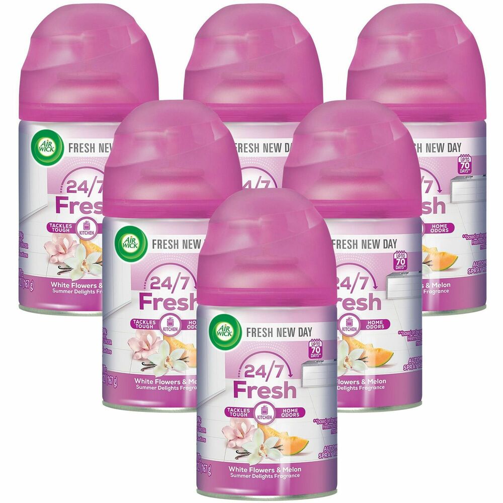 Image of Reckitt Benckiser Air Freshr Refill,White Flowers&Summer Delights,5.89 oz,6/CT