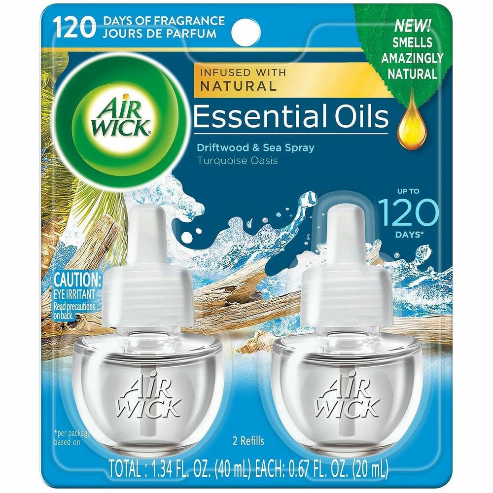 Image of Reckitt Benckiser Oil Warmer Refill,Scented,0.67oz,2/PK,6PK/CT,Turquoise Oasis