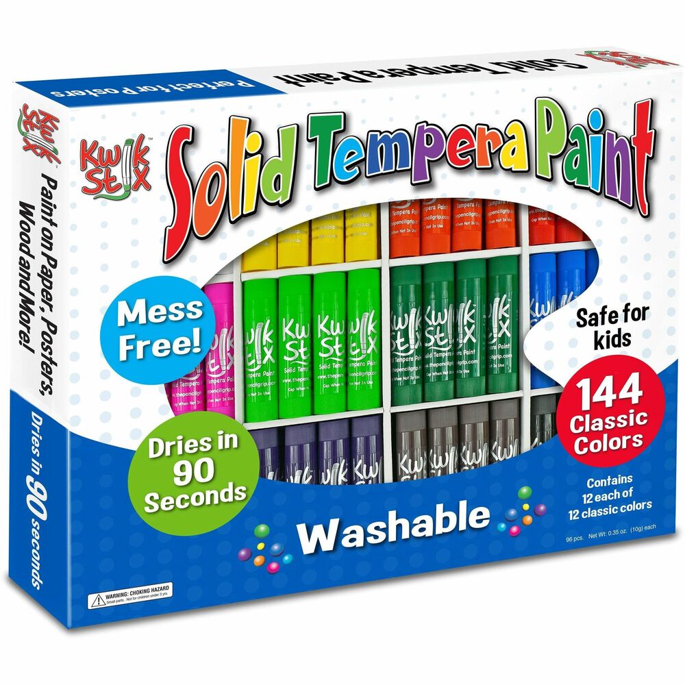 Image of The Pencil Grip Solid Tempera Paint Sticks, 144/BX, Assorted