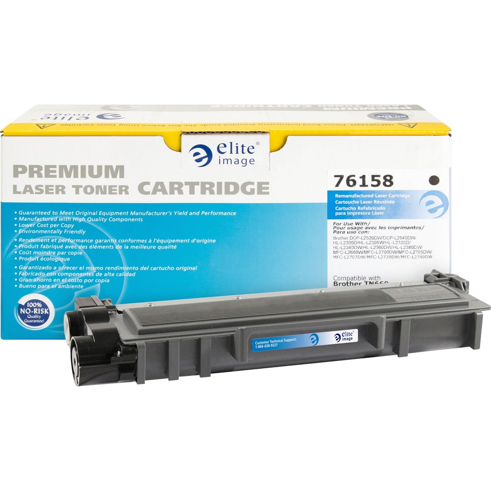 Image of Elite Image Rep Toner Cartridge, f/TN660, 2600 Page Yield, Black