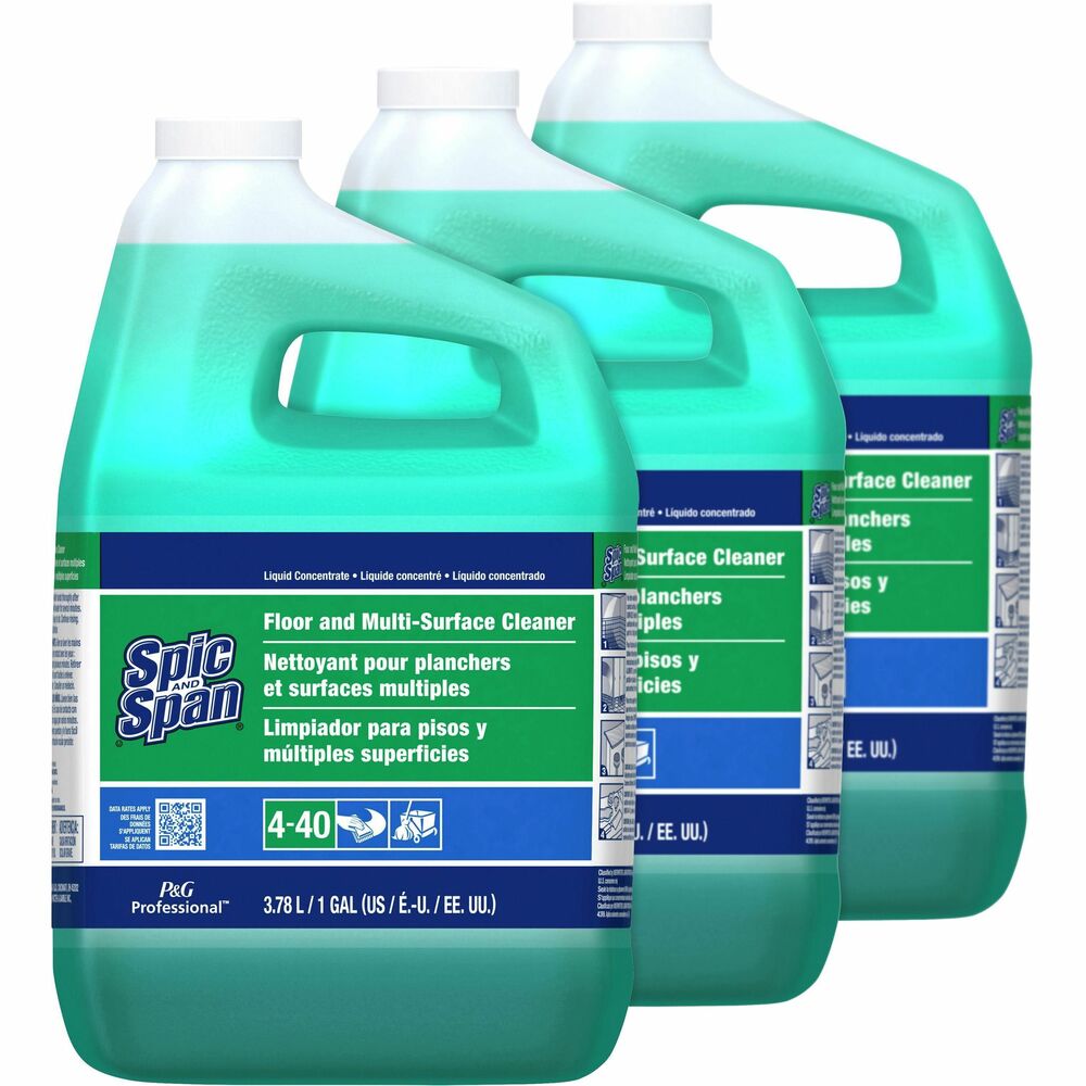 Image of Procter & Gamble Commercial Floor Cleaner, Spic-n-Span, 1 Gallon, 3/CT, GN