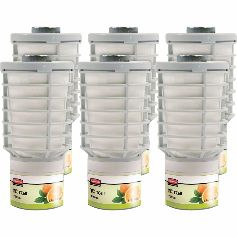 Image of Rubbermaid Commercial Products Air Freshener Refill, f/TCell Dispenser, 6/CT, Citrus