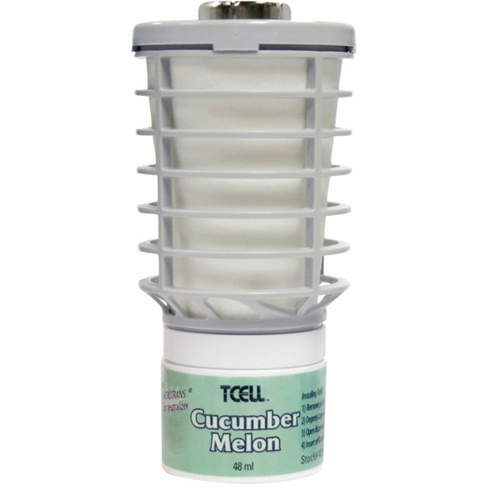 Image of Rubbermaid Commercial Products Air Freshener Refill, f/T-Cell Disp, 6/CT, Cucumber Melon