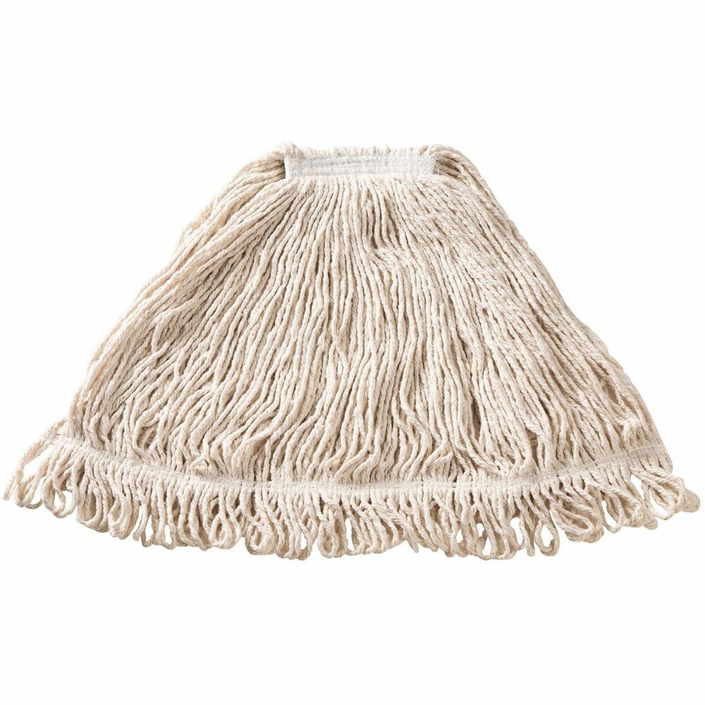 Image of Rubbermaid Commercial Products Super Stitch Blend Mop, 1" Headband, Large, 6/CT, White