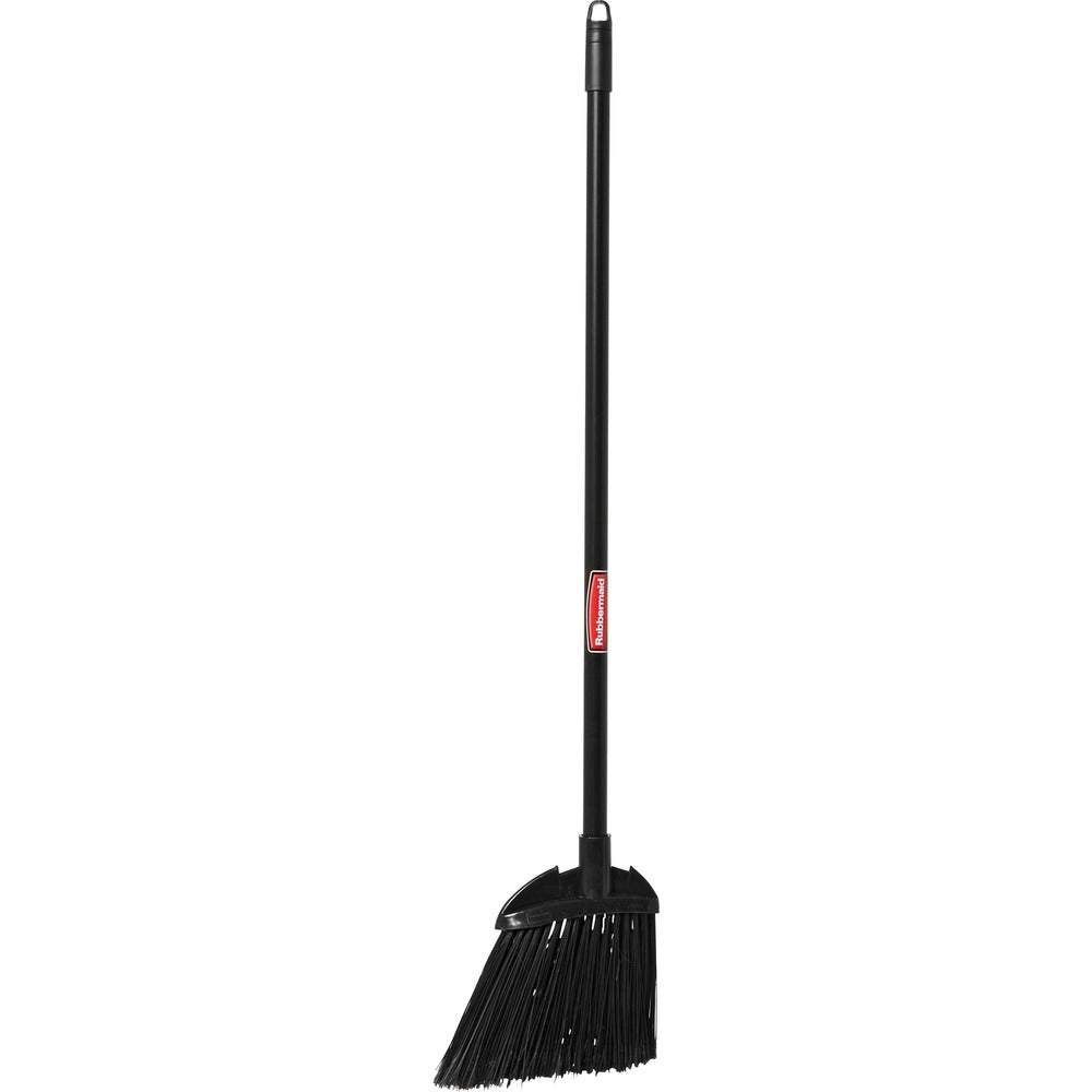 Image of Rubbermaid Commercial Products Lobby Broom, Polypropylene, 7-1/2" W, 28" Handle, 6/CT, BK