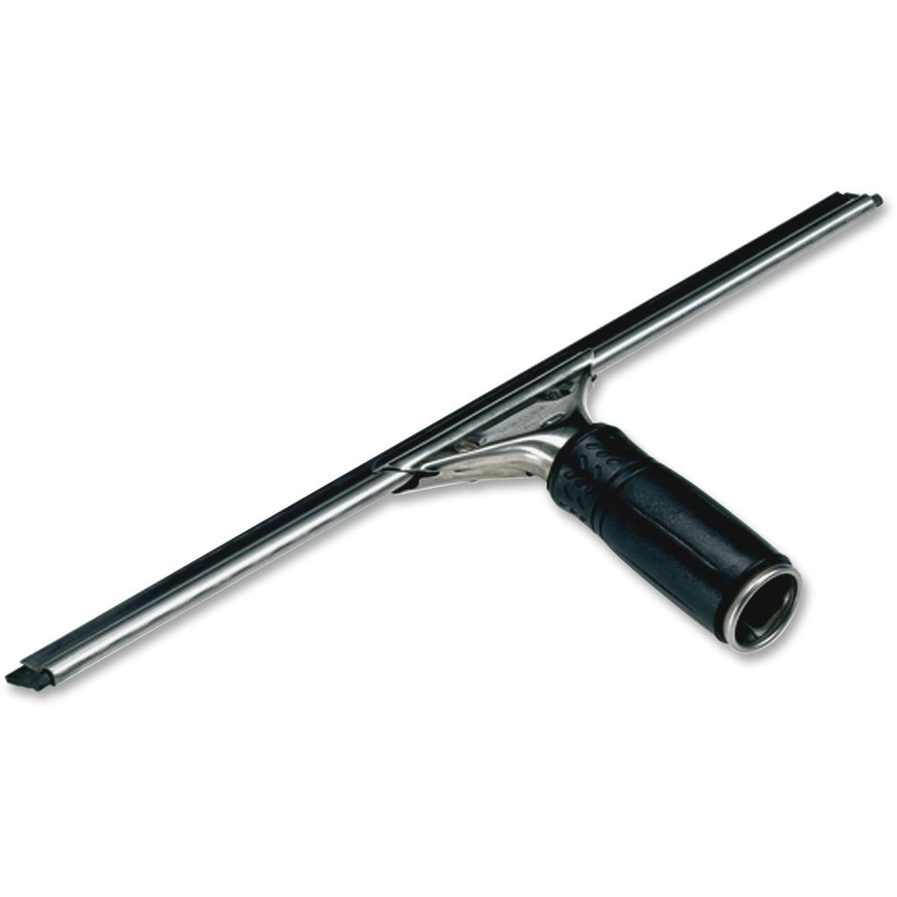 Image of Unger Pro Stainless Steel Squeegee, w/Rubber Handle,18", 10/CT,BK