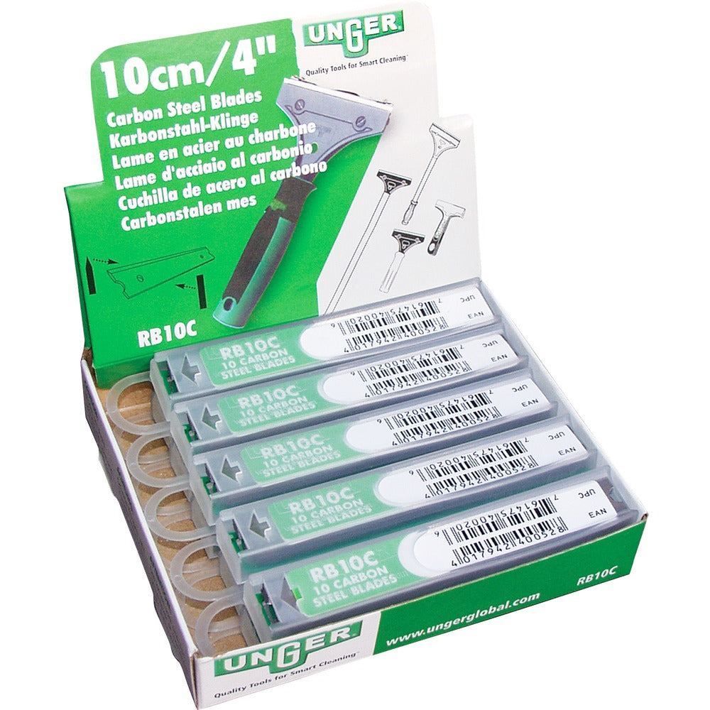 Image of Unger Replacement Blades, F/ Scrapers, 4", 100 count, SR/GY