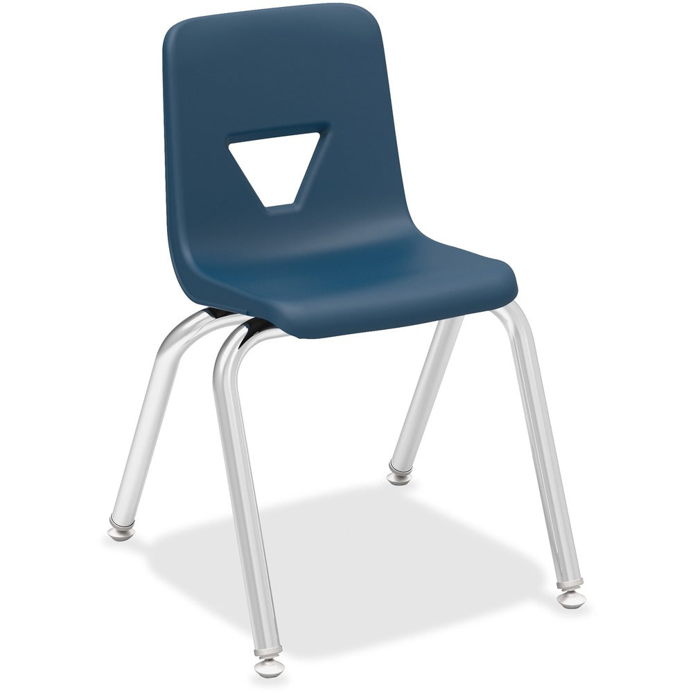 Image of Lorell Student Chairs, Stacking, 14-3/4"x16-1/2"x23-5/8", 4/CT, NY