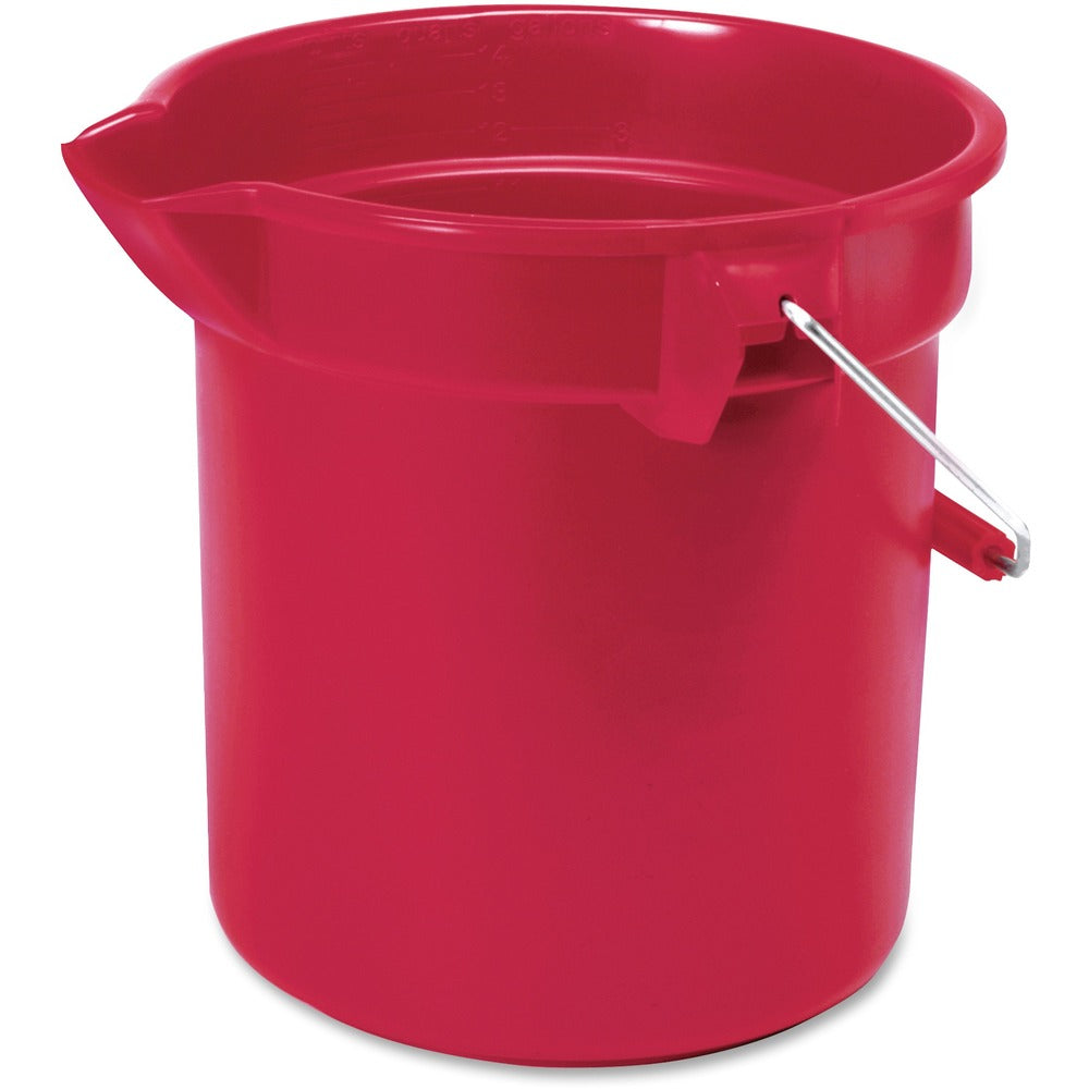 Image of Rubbermaid Commercial Products Brute Utility Bucket, Handle,10Qt,10-1/2"x10-1/4",12/CT,GY