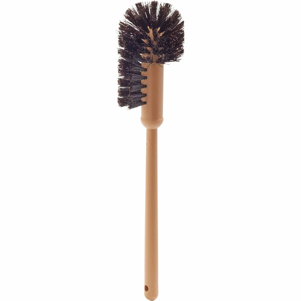 Image of Rubbermaid Commercial Products Toilet Bowl Brush, Bristles, 17" Long, 12/CT, Brown/Yellow