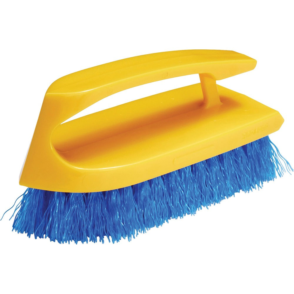 Image of Rubbermaid Commercial Products Scrub Brush, Iron Handle, Plastic Block, 6", 12/CT, BEYW