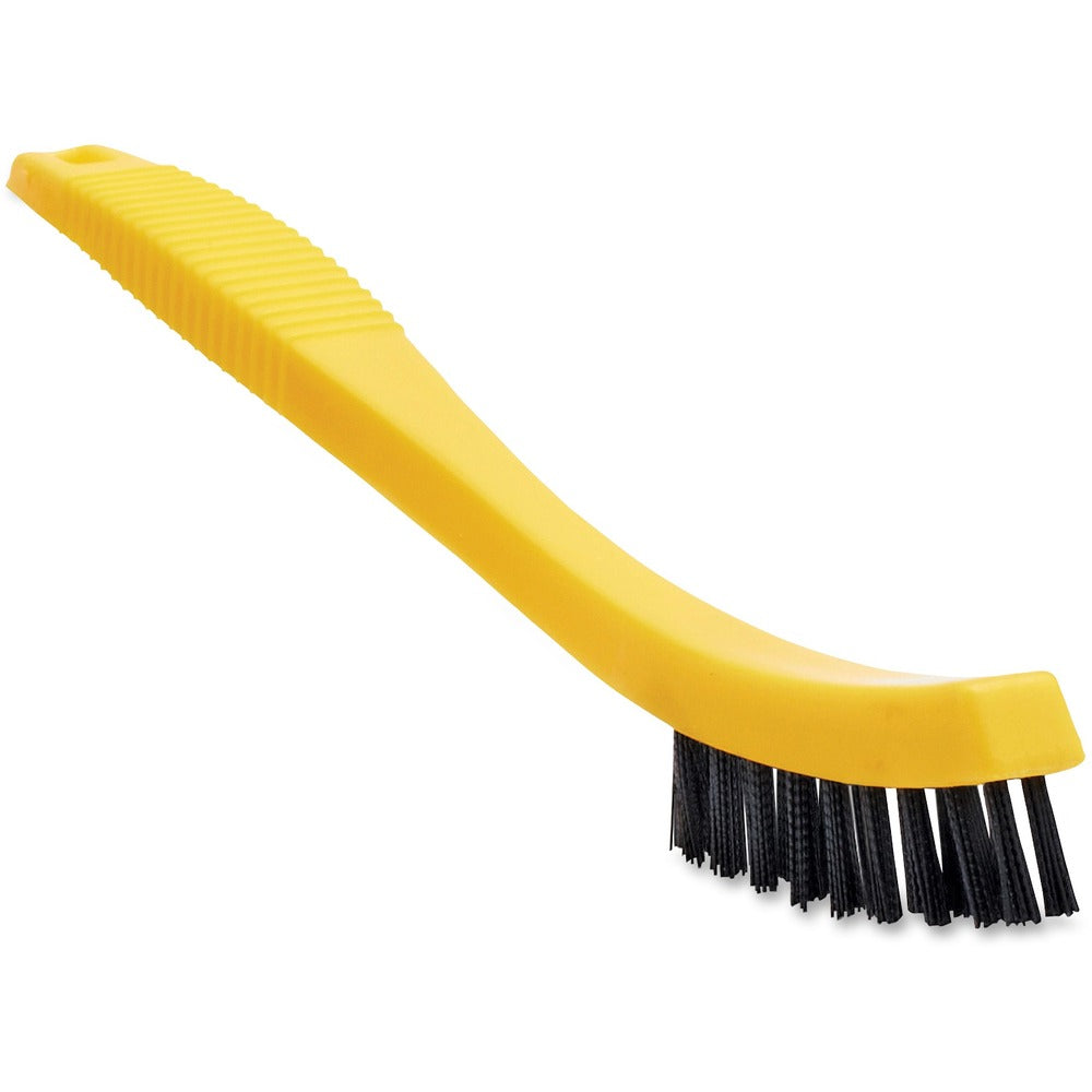 Image of Rubbermaid Commercial Products Grout Brush, Plastic Bristles, 8-1/2" Long, 12/CT, YWBK