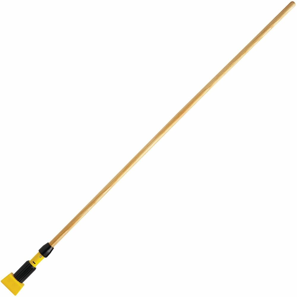 Image of Rubbermaid Commercial Products Handle, f/Wet Mops, Clamp Style, Hardwood, 60" 12/CT, Yellow