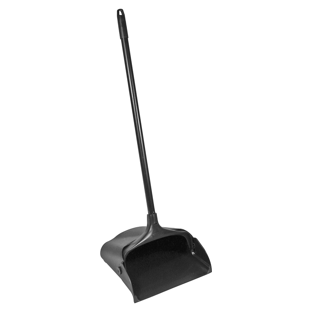 Image of Rubbermaid Commercial Products Upright Dust Pan,w/Rear Wheels,11-5/16"x37",6/CT,Black