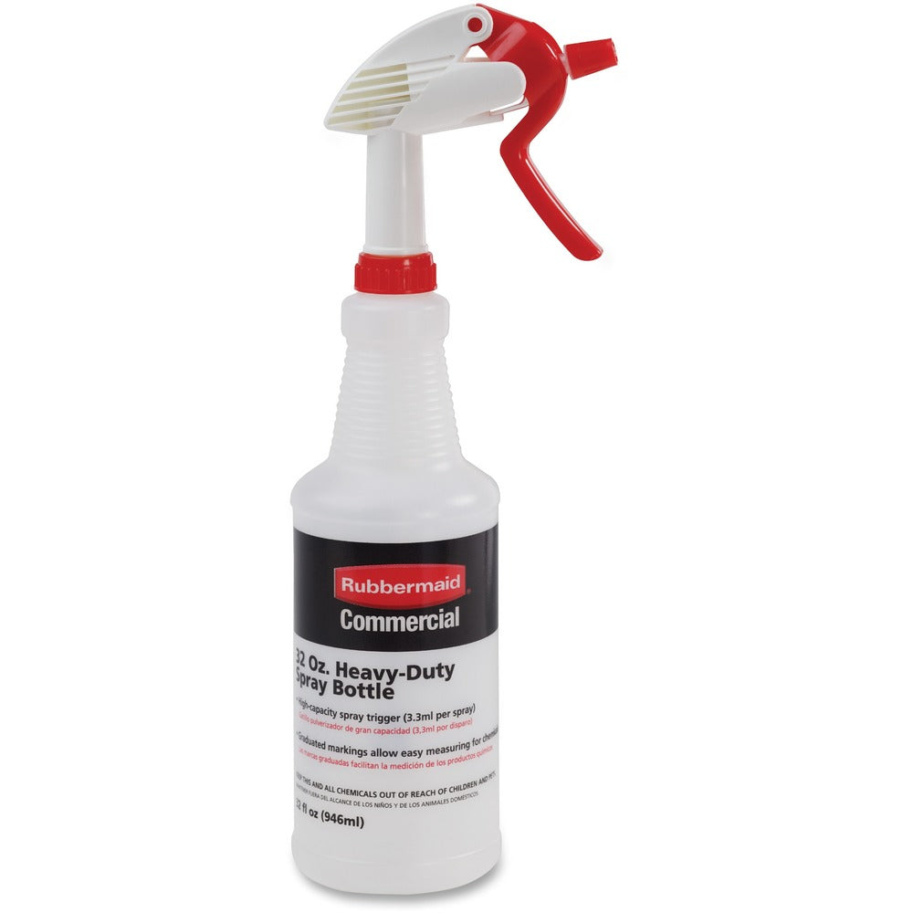 Image of Rubbermaid Commercial Products Spray Bottle, 32oz., 6/CT, Clear
