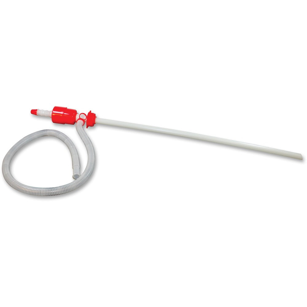 Image of Impact Products Siphon Drum Pump, Polyethylene, 3"W x 45"L, 6/CT, Red/White