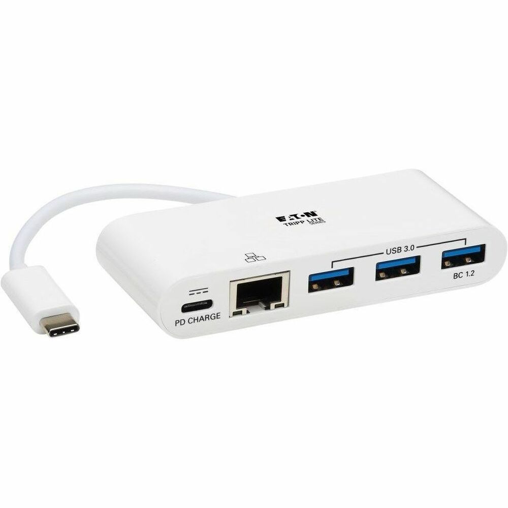 Image of Tripp Lite Hub/Adapter, Portable, USB-C, Gen 1, USB 3.1, White