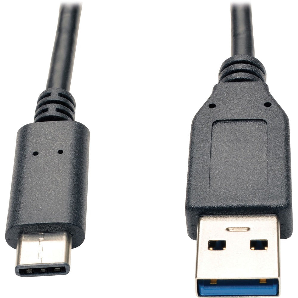 Image of Tripp Lite USB 3.1 Cable, Gen 2, Type-C to USB-A, M/M, 3' L, Black